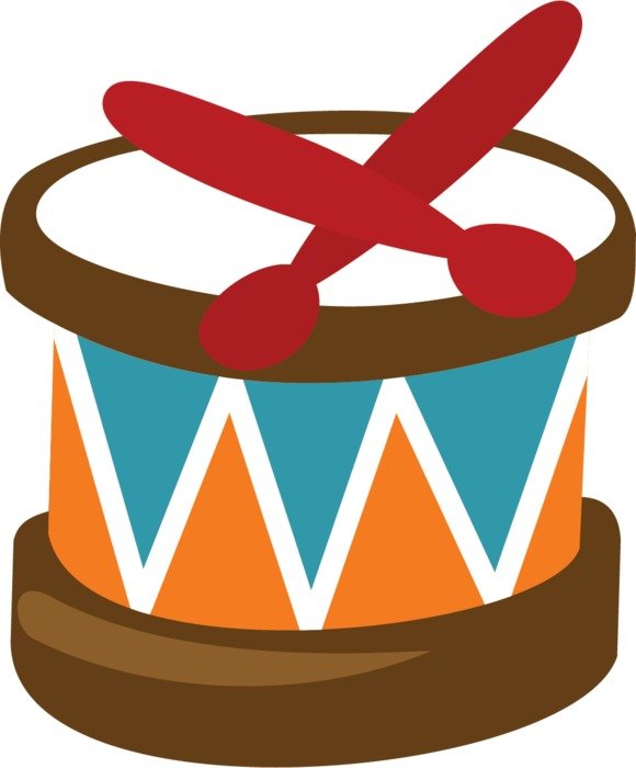 drum with sticks as picture for clipart