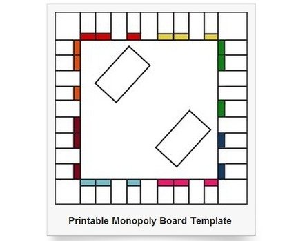 monopoly game board template free