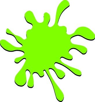 Green Paint Splatter Clip Art N24