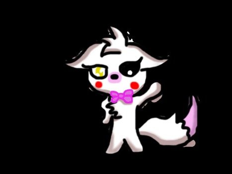 drawing of a scary cat on a black background