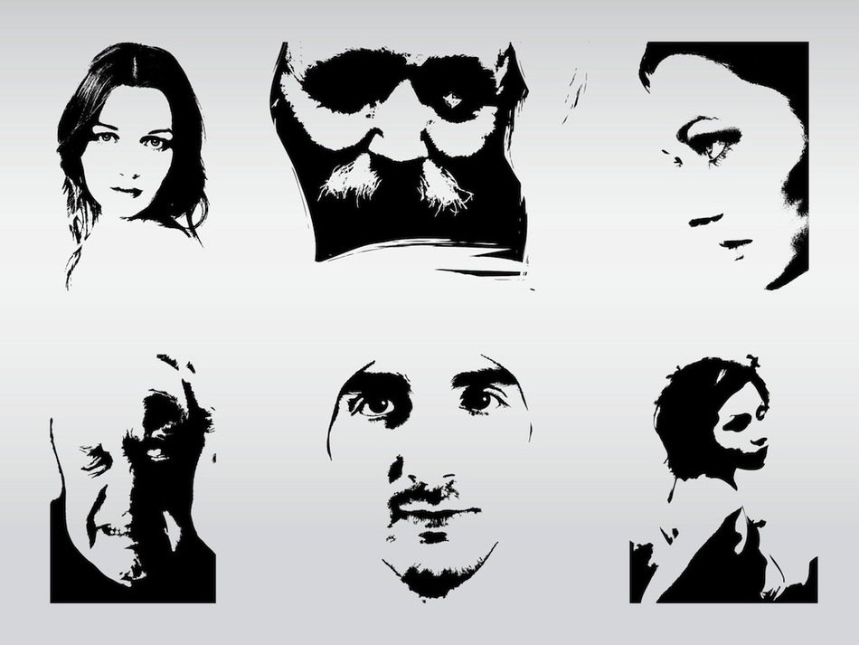 Emotional Portraits as a picture for clipart