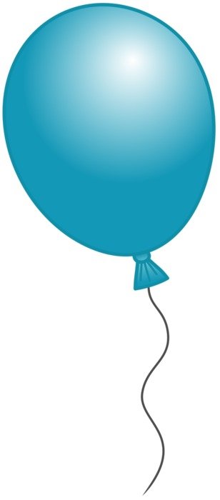 İllustration of Blue Balloon