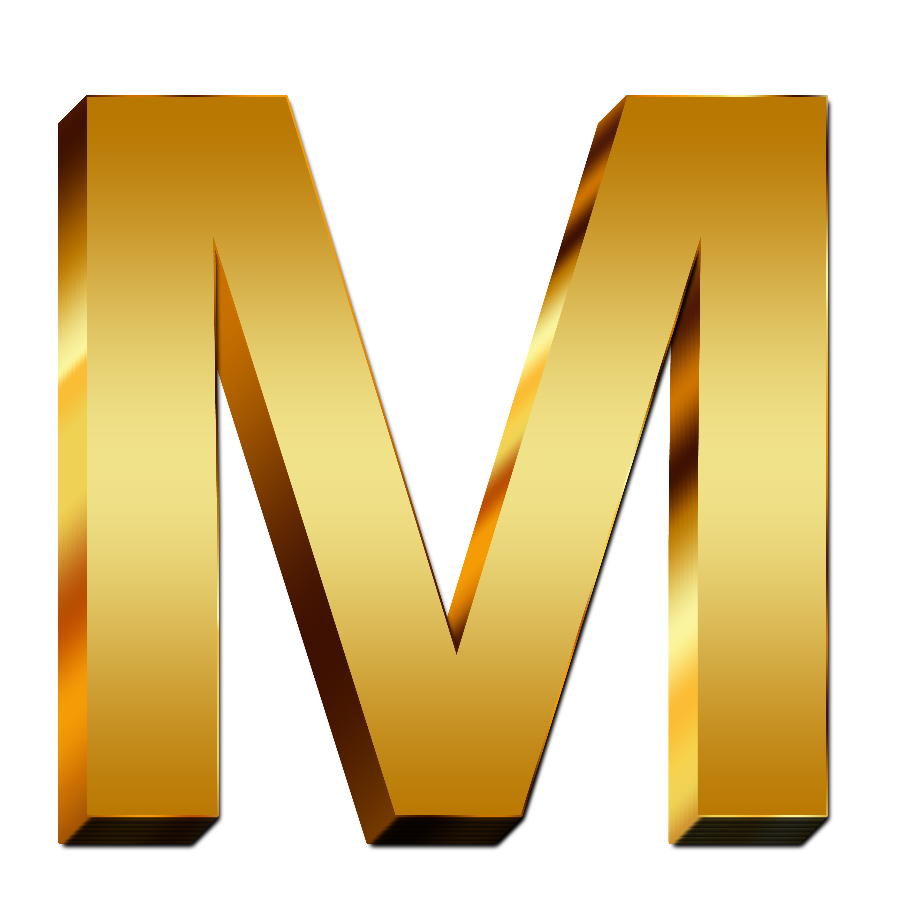 Large gold letter "M" free image download