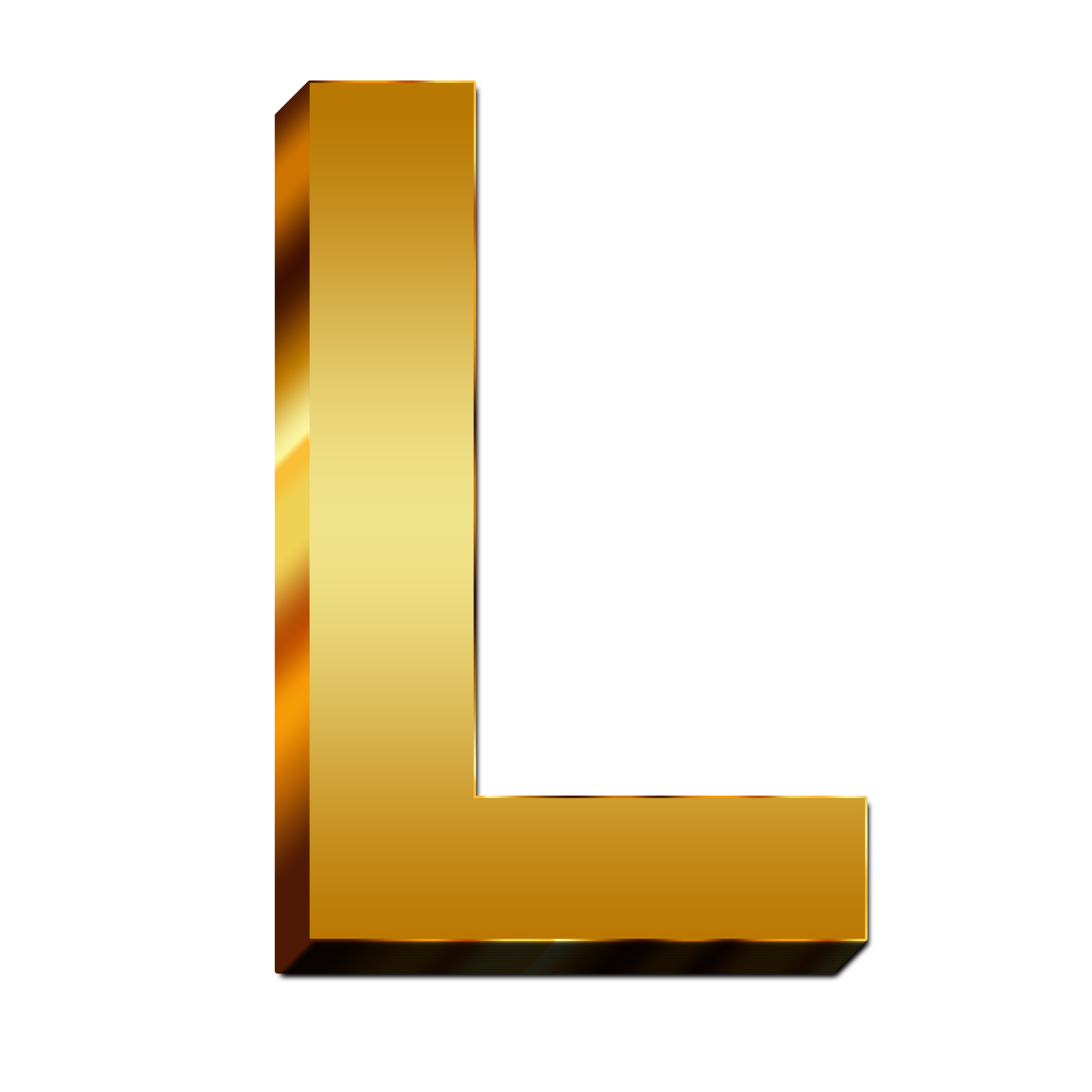 Golden l. Буква l. Красивая буква l. Золотая буква l. Золотистая буква л