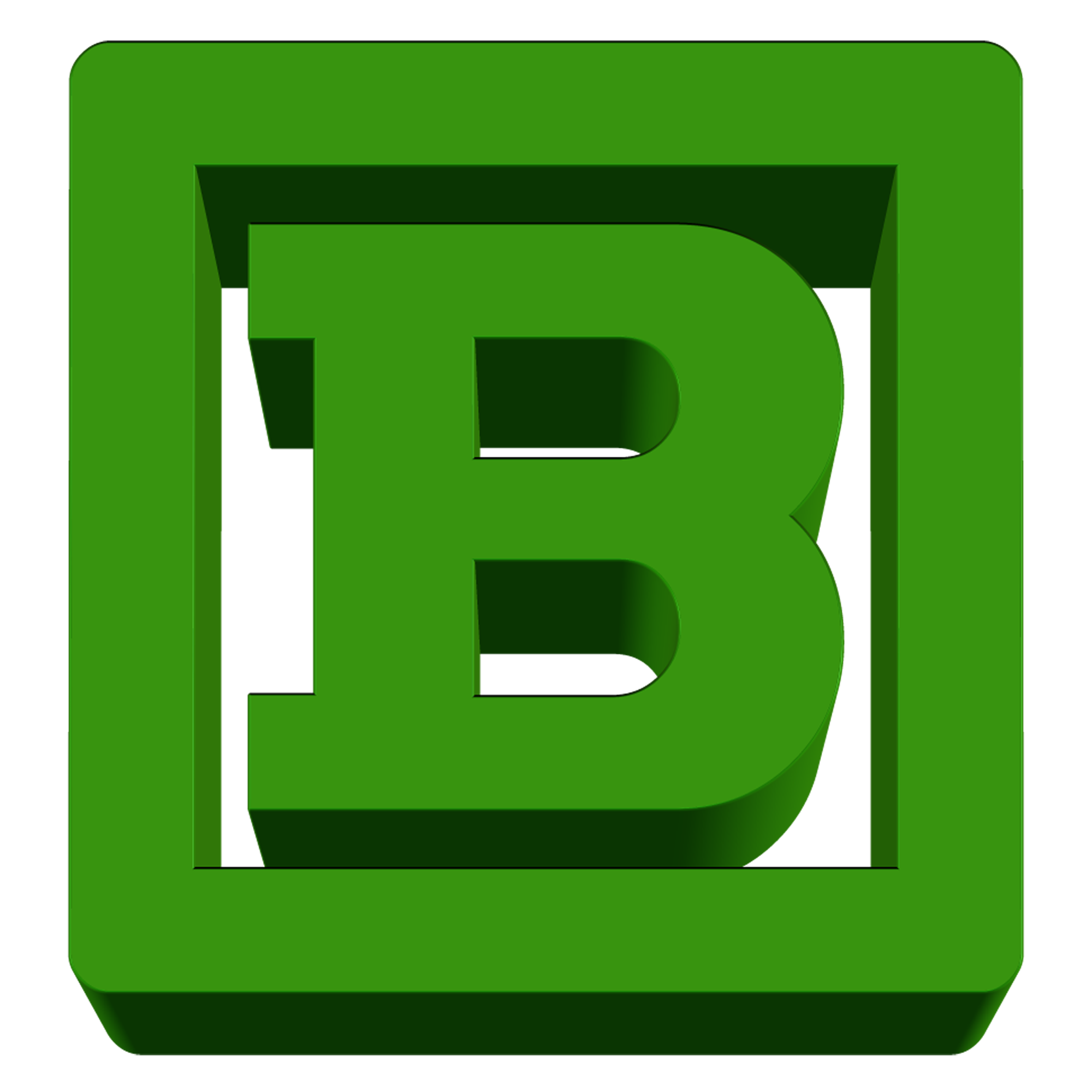 The Green Abc Letter B In The Green Frame Free Image Download