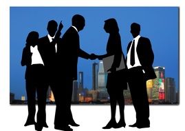 Image of business people shaking hands