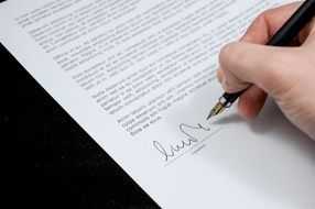 agreement documents sign drawing