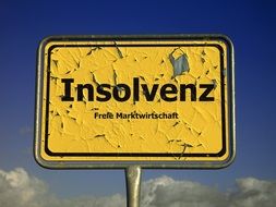 insolvenz sign drawing