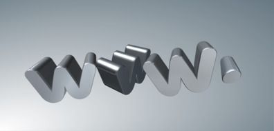 www as a logo 3d