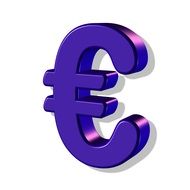 Purple euro symbol