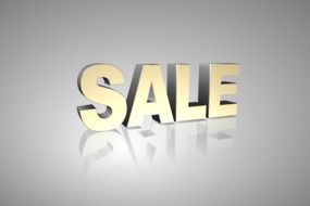 inscription sale on a gray background