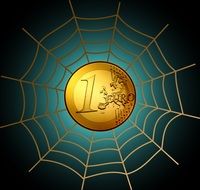 euro currency money cobweb network clipart