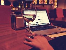 macbook and wine