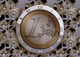 Clipart of euro clock
