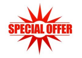 announcement of special offer sale on white background