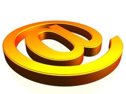 Golden email symbol