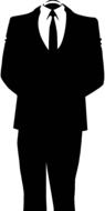 man business suit drawing