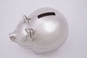 gray piggy bank