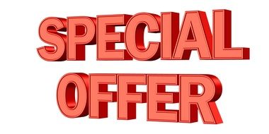 red lettering special offer