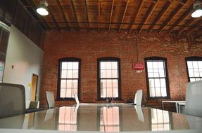 large table in the conference room