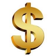 golden usa dollar sign