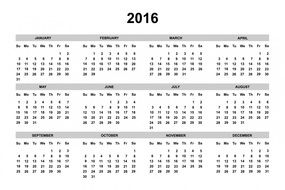 calendar 2016 drawing