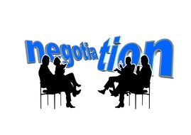 group of a silhouettes of businessmen during negotiation