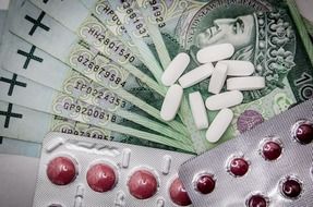 tablets and money bills