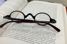 glasses for reading a book