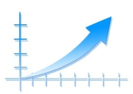 stock exchange trading floor chart arrow