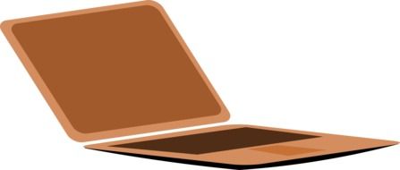 icon of a brown laptop clipart