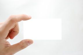 empty white business card