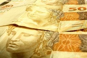 fifty dollars, brazil banknotes background