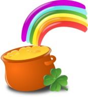 luck under the rainbow like a colorful picture