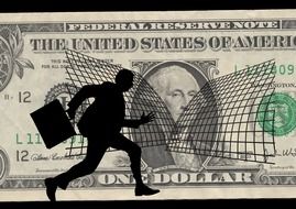 silhouette of a man evading taxes