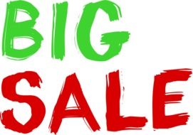 Clipart of big sale sign