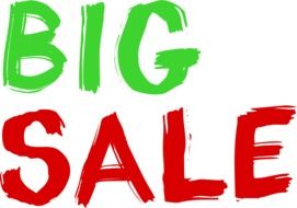 Clipart of big sale sign