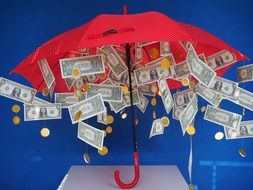 gift money umbrella as a concept