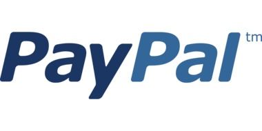 Blue and white Paypal logo