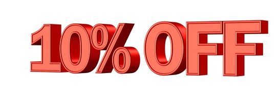 sale 10 % discount banner sell shop promotion red color drawing