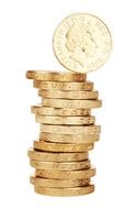 cash on a white background