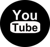black and white you tube logo