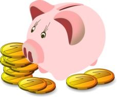 savings box pig drawing
