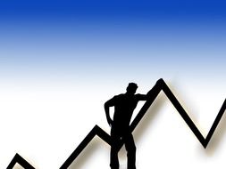 man person silhouette curve steep