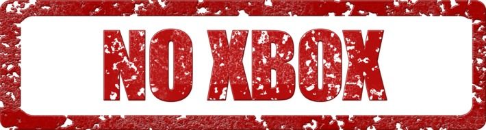 red stamp with text no xbox