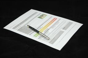 energy certificate document drawing