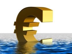 sign of euro in the water