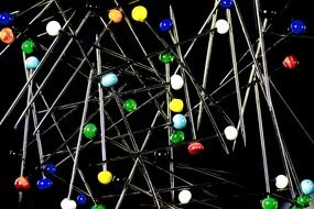 colorful pins