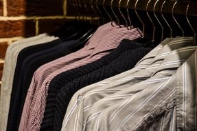 men's shirts on the shelf