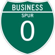 business spur 0 sign drawing